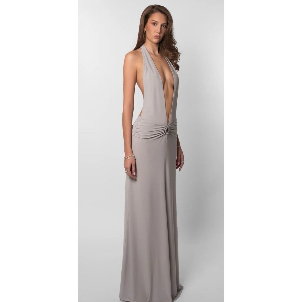 Fenity Fashion Paloma Dress Gray XS Maxi Full Length Dress